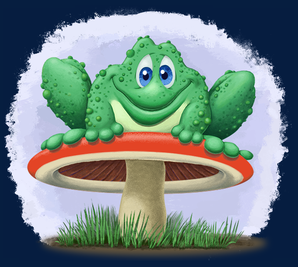 Toad on Toadstool, by Davy Jones